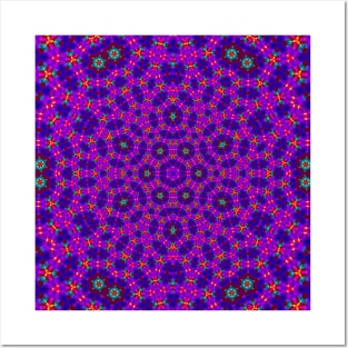 Purple Blue Mandala Posters and Art